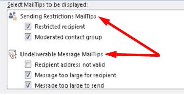 MailTips gebruiken in Microsoft Outlook