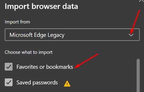 MicrosoftEdgeで削除されたお気に入りを回復する方法