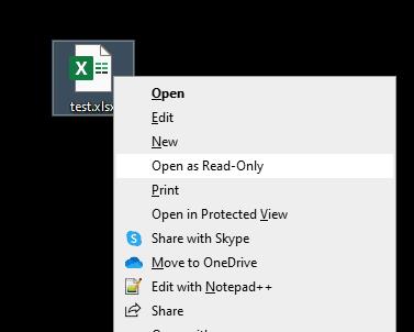 Excel: Forceer "Openen als alleen-lezen"-prompt