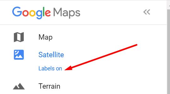 Google Maps: labels verwijderen
