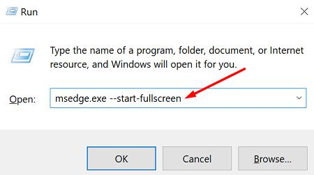 Khắc phục: Microsoft Edge không mở ở chế độ toàn màn hình