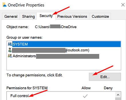 Khắc phục: Không thể tạo thư mục OneDrive ở vị trí đã chọn