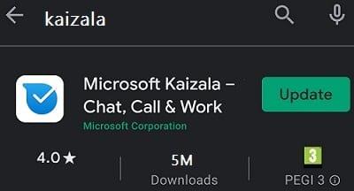 修正：MicrosoftKaizalaが正しく機能しない