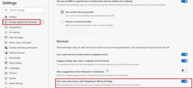 Cách Ngừng Nhận Phiếu thưởng Mua sắm trong Microsoft Edge