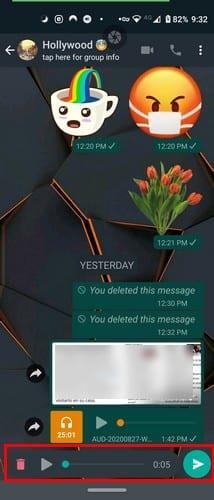 Come ascoltare l'audio di WhatsApp prima di inviarlo