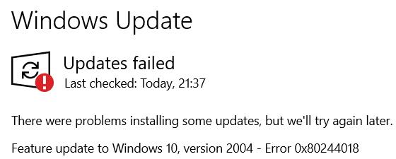 Hoe u Windows 10 Update-fout 0x80244018 kunt oplossen