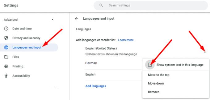 Chromebook：言語設定を変更する方法