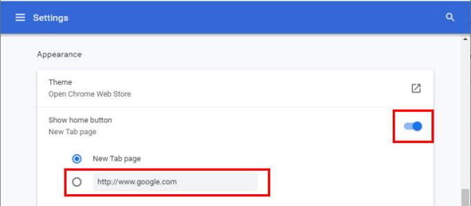 Cách đặt Trang chủ trong Google Chrome