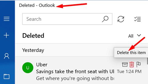 Cosa fare se non è possibile eliminare i messaggi di Outlook