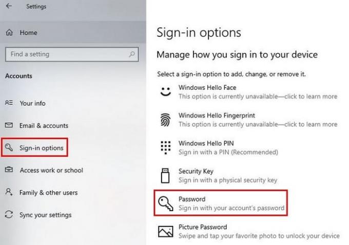 Come cambiare la password di Windows 10