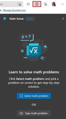 Como desativar o Microsoft Edge Math Solver
