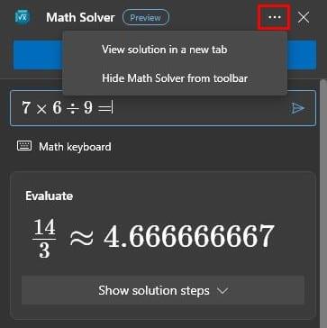 Cách tắt Microsoft Edge Math Solver