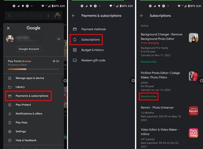 Google Play: como assinar novamente um aplicativo