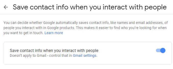 Compte Google : Comment enregistrer automatiquement les informations de contact