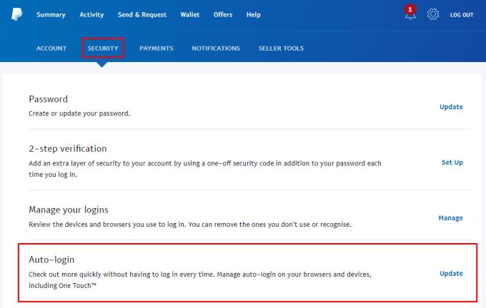 PayPal: Como desativar logins automáticos