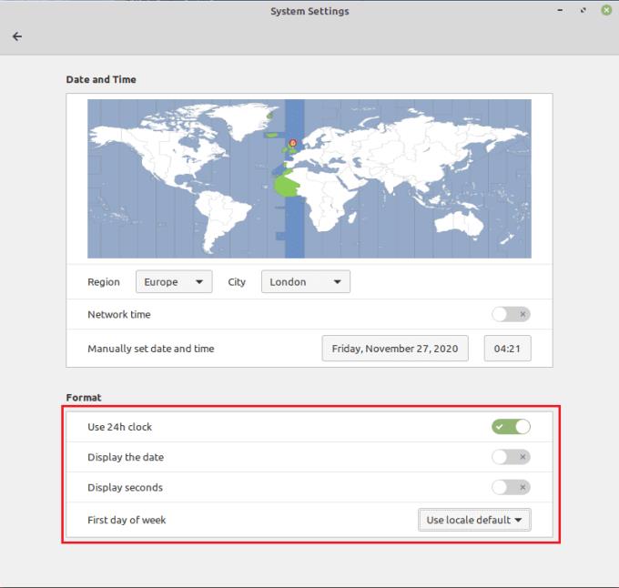 Linux Mint: de datum en tijd van het apparaat configureren