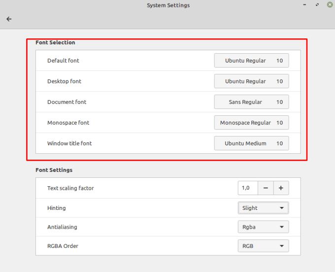 Linux Mint: come modificare i caratteri predefiniti e il dimensionamento dei caratteri