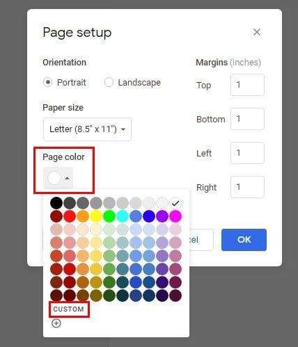 Google Docs: Como alterar o texto e a cor da página
