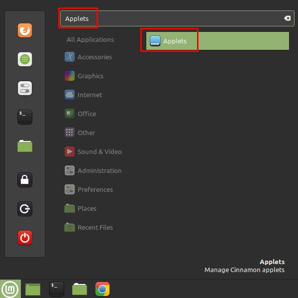 Linux Mint: Cách thêm Applet mới