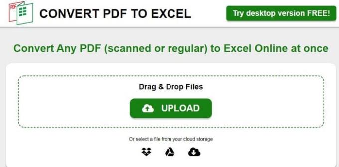 Cách biến PDF thành bảng tính Excel