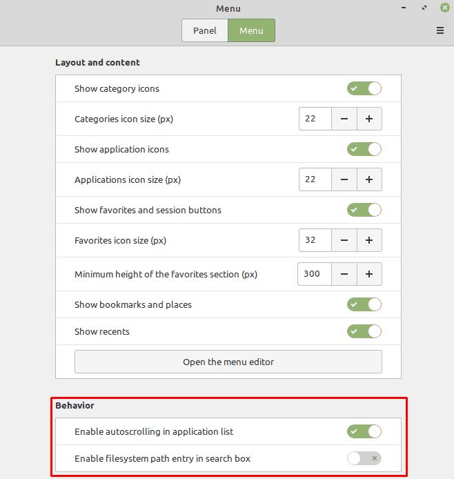 Linux Mint: come configurare l'applet del menu