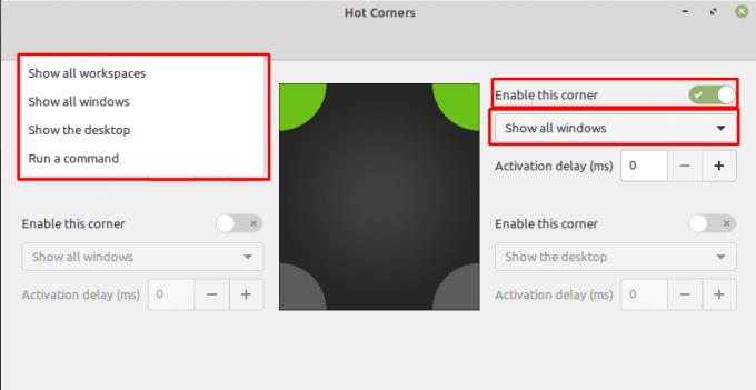 Linux Mint: Cách sử dụng “Hot Corners”