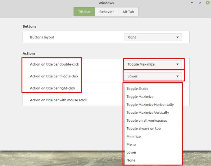 Linux Mint: So konfigurieren Sie die Titelleiste von Windows