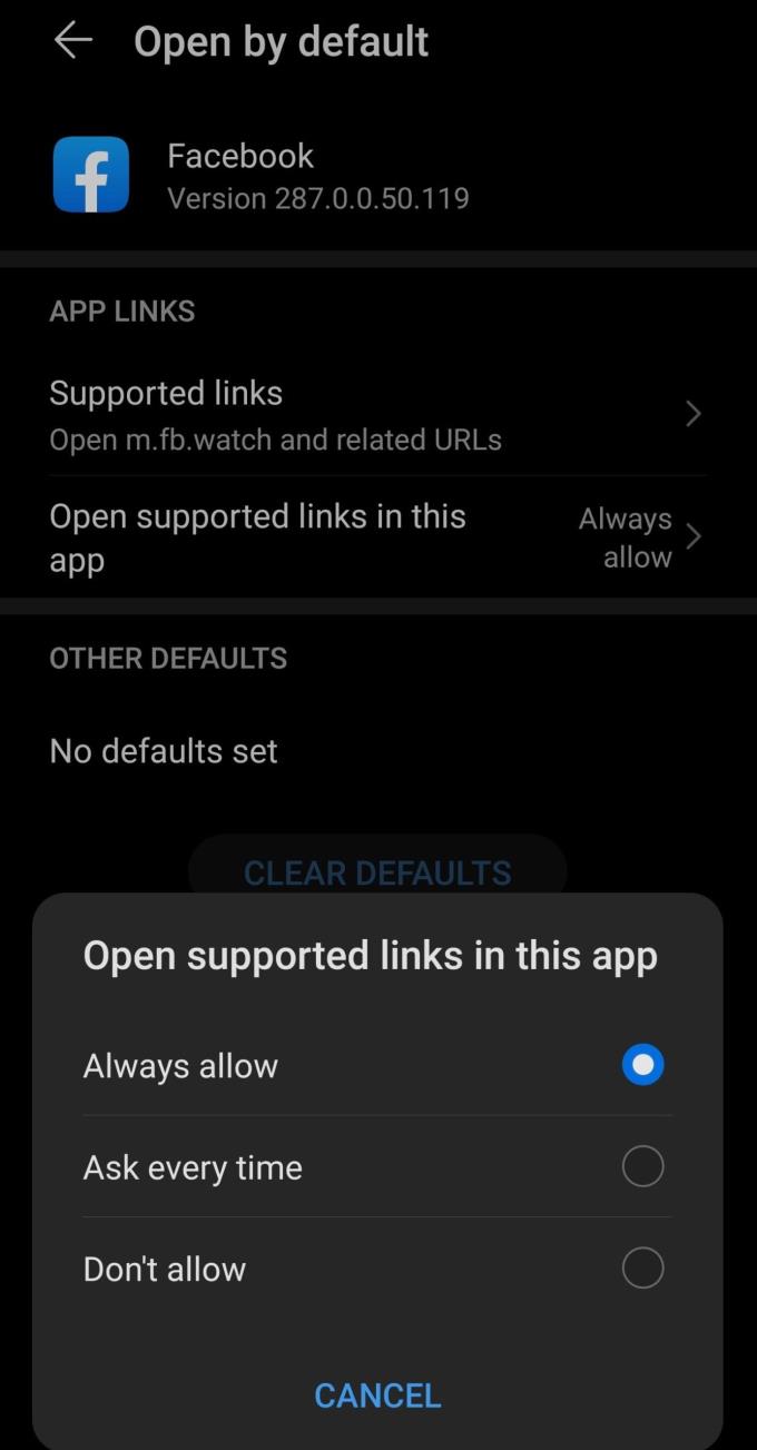 Zapobiegaj otwieraniu przeglądarki przez aplikacje na Androida