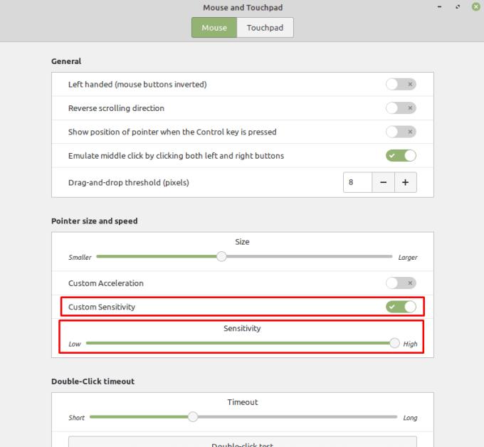Linux Mint: de gevoeligheid van de muis aanpassen