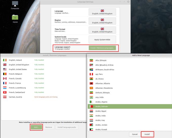 Linux Mint: de interfacetaal configureren