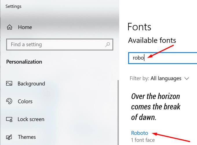 Windows 10: TrueType-lettertypen installeren