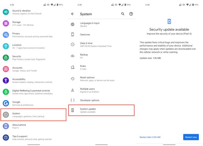 Pixel 5용 12월 업데이트의 새로운 기능