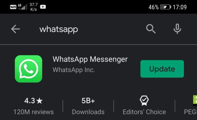 WhatsApp: het bestandsformaat wordt niet ondersteund