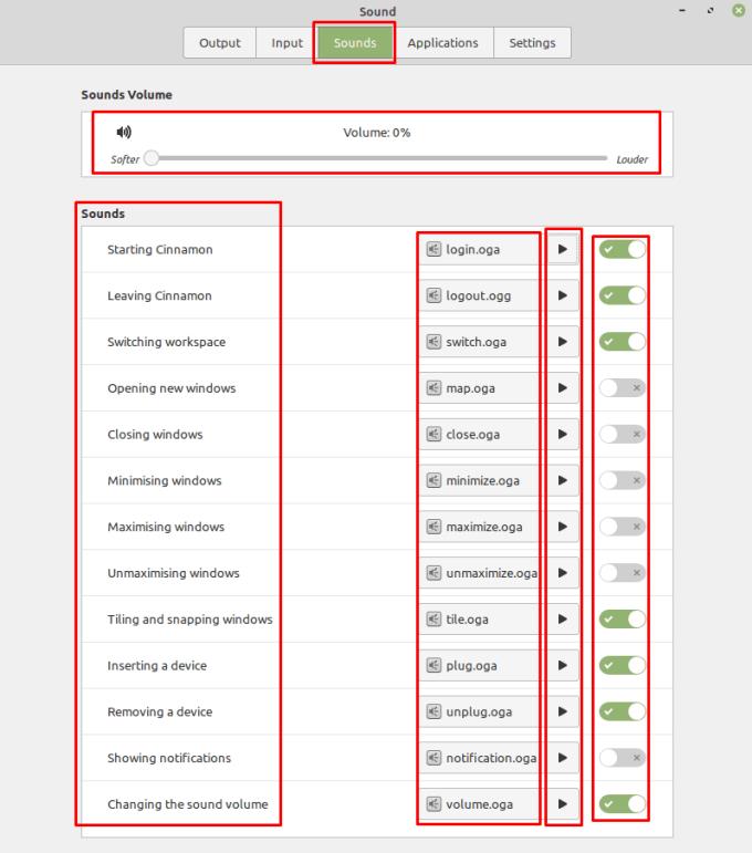 Linux Mint: 기본 시스템 사운드를 재정의하는 방법