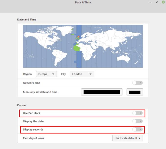 Linux Mint: 표시 숫자, 날짜 및 시간 형식을 구성하는 방법