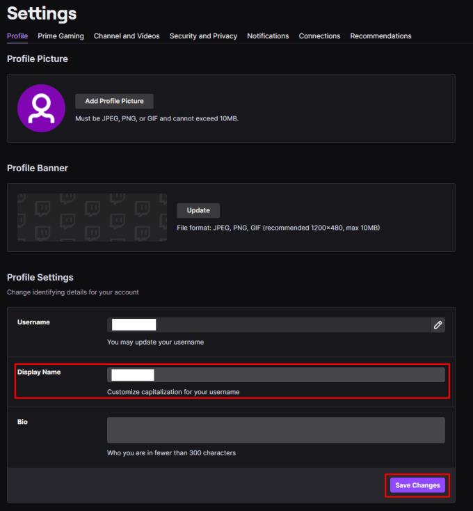 Twitch Tv ブランドを変更した場合にユーザー名を変更する方法