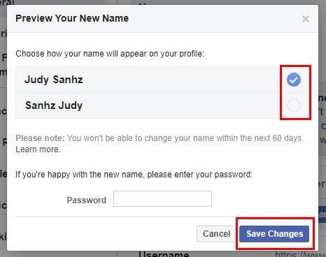 Facebook: Cómo cambiar su nombre