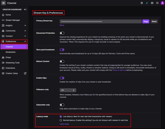 Twitch Tv 低遅延モードを無効にする方法