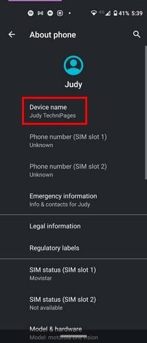 Android 10：デバイス名を変更する方法
