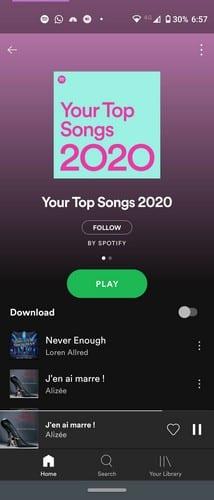 Como ouvir seu Spotify Wrapped 2020
