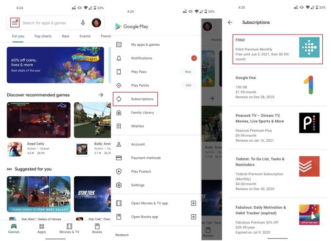 Como gerenciar suas assinaturas do Google Play no Android