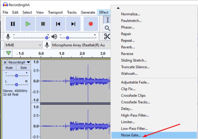 high pass filter audacity