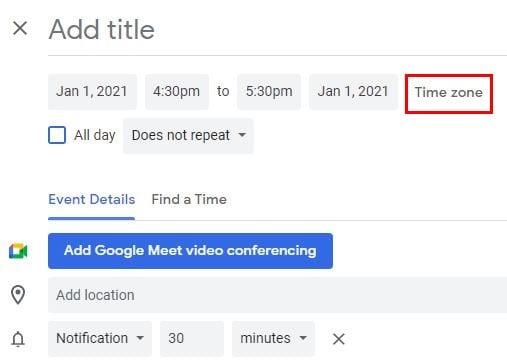 Google ปฏิทิน: วิธีเพิ่มเขตเวลาอื่น
