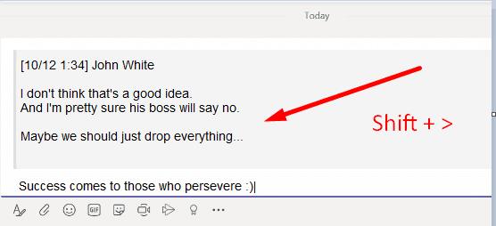 Microsoft Teams：メッセージを引用する方法