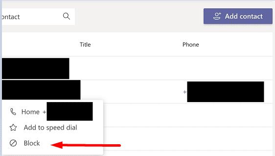 Microsoft Teams: iemand blokkeren?