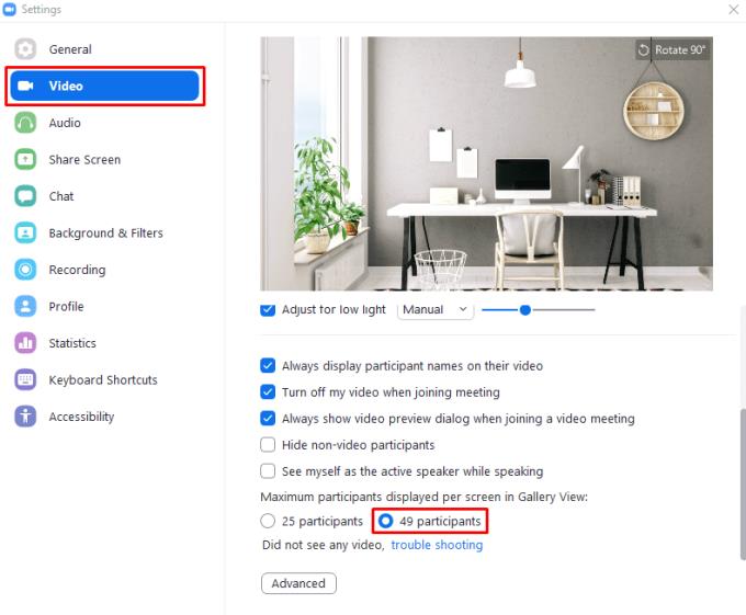 Zoom: come aumentare il numero massimo di partecipanti che puoi vedere nella visualizzazione Galleria