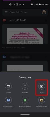 Cómo escanear un documento directamente desde Google Drive
