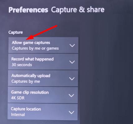 Khắc phục sự cố Xbox Capture không hoạt động