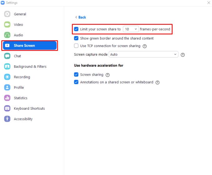 Zoom : comment limiter le framerate lorsque vous partagez votre écran