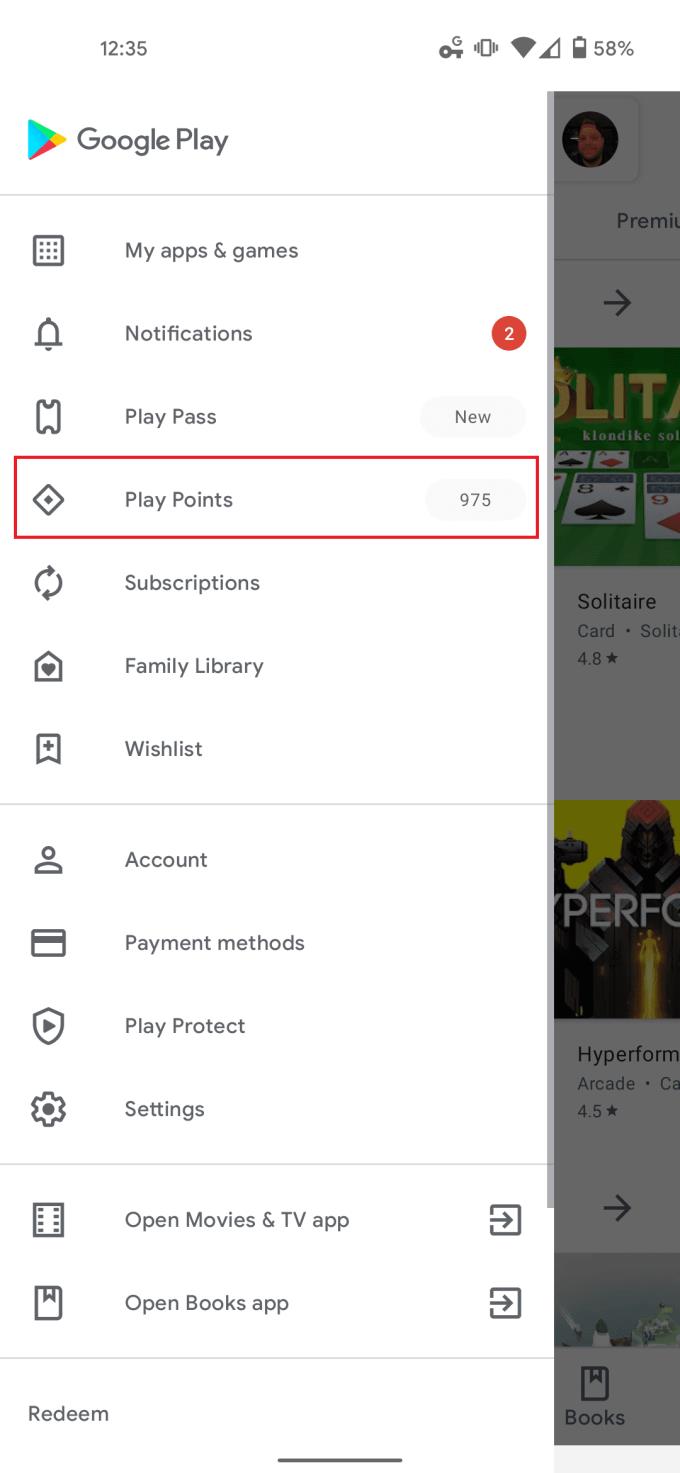 Como usar os pontos do Google Play na Play Store